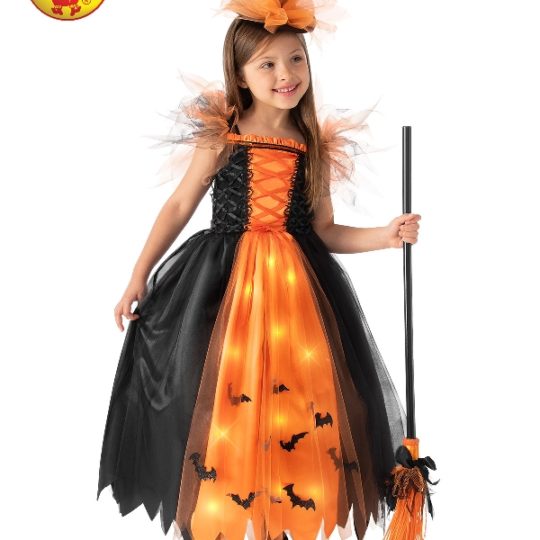 Orange Witch Light Up Costume, Child