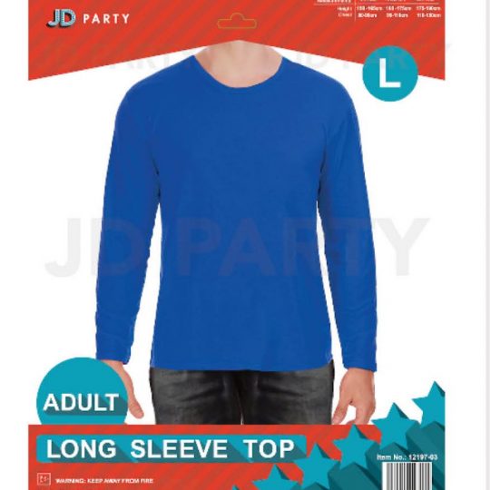 adult long sleeve top blue wiggle