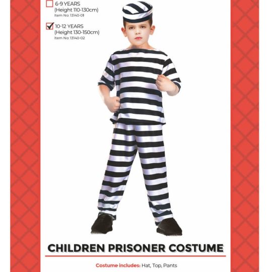 children prisoner boy costume