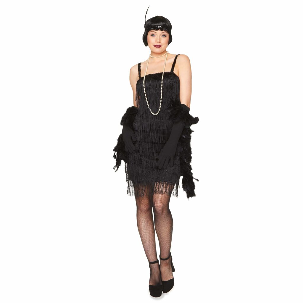 black flapper dress