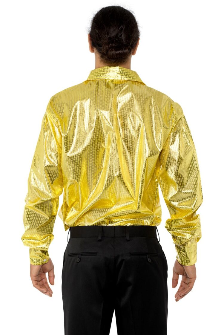 gold sequinned disco shirt