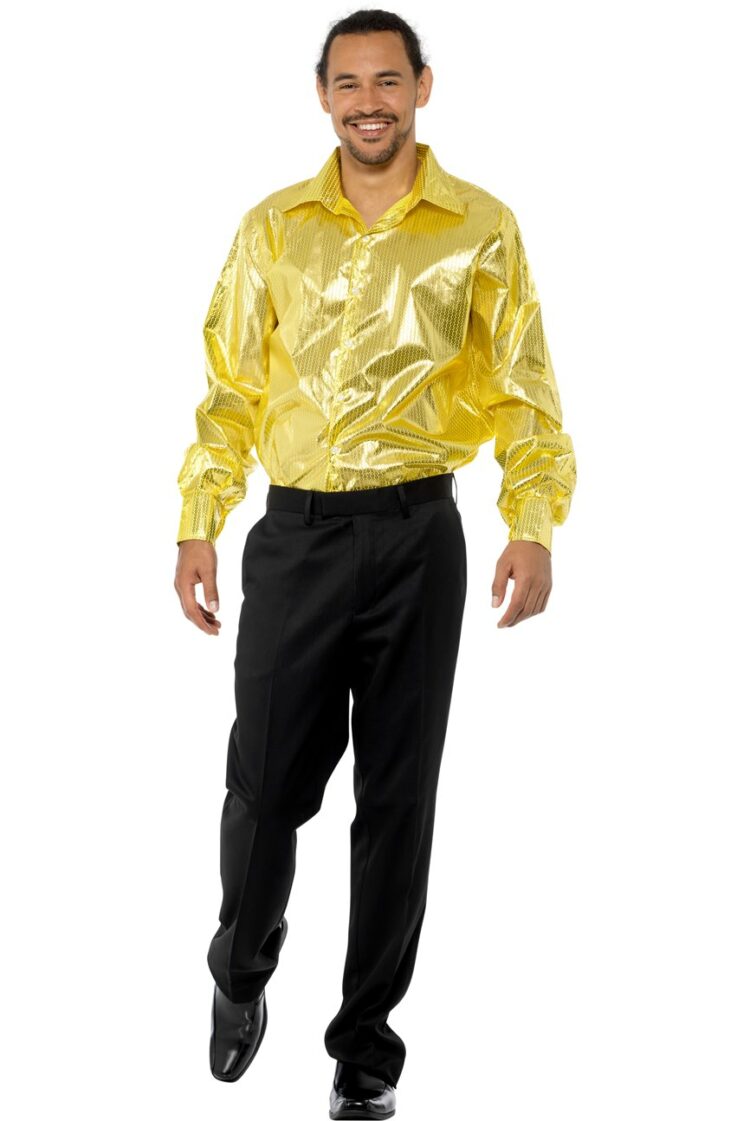 gold sequinned disco shirt