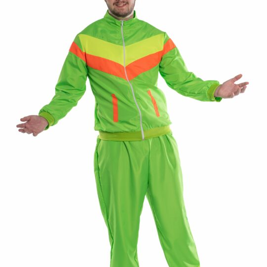 neon green shell suit