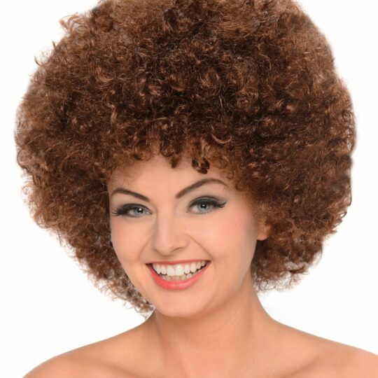 brown afro wig