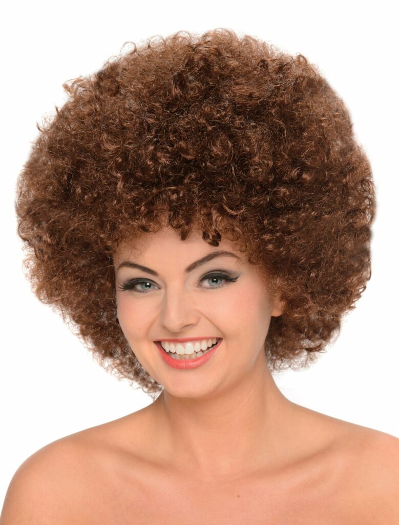 brown afro wig