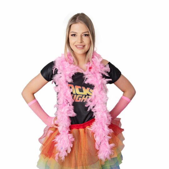 feather boa light pink