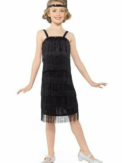 Black Flapper Girls Dress - Party Australia