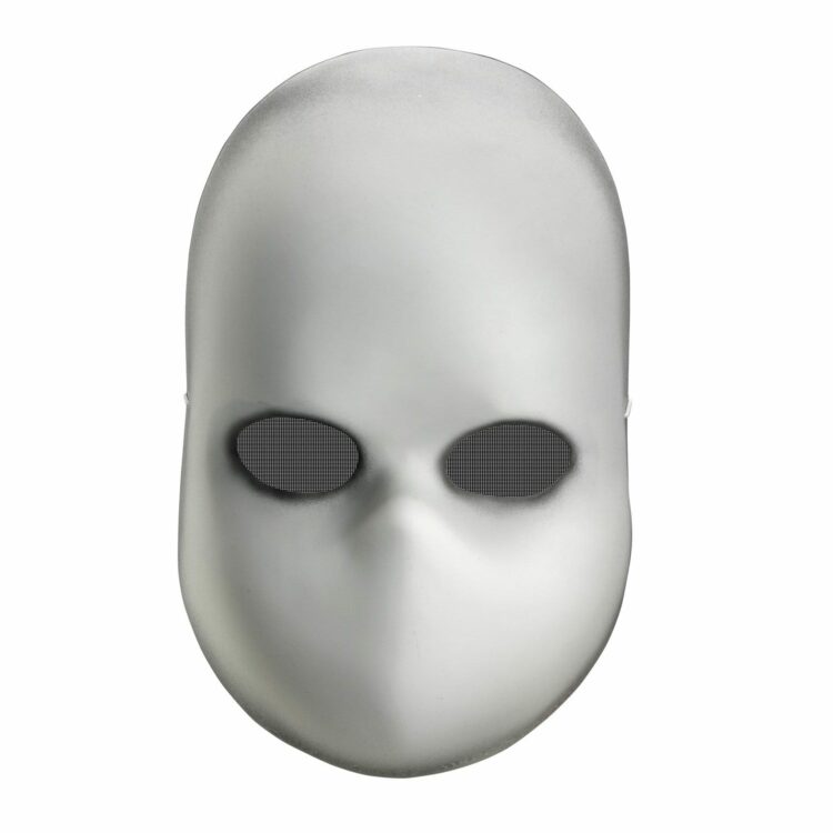 Blank Black Eyes Doll Adult Mask - Party Australia