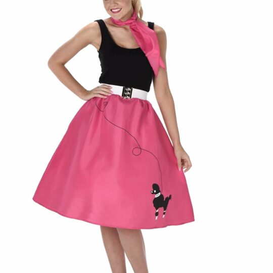 Dark Pink Poodle Skirt and Necktie - Party Australia