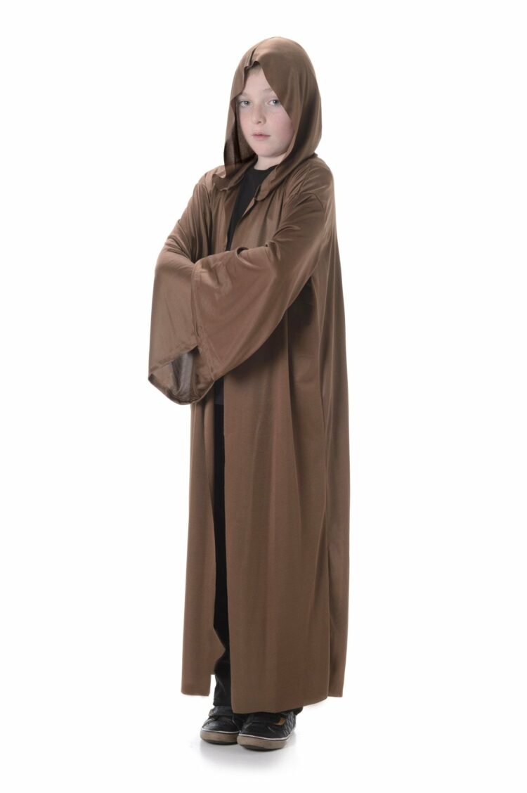 Kids Brown Hooded Robe - Party Australia