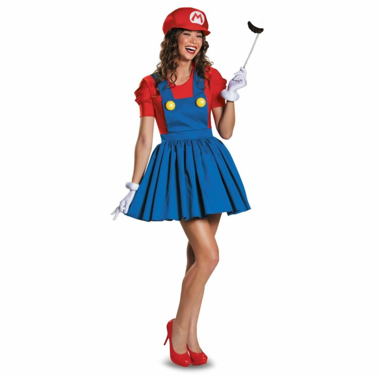 Mario Skirt Version Adult Costume - Party Australia