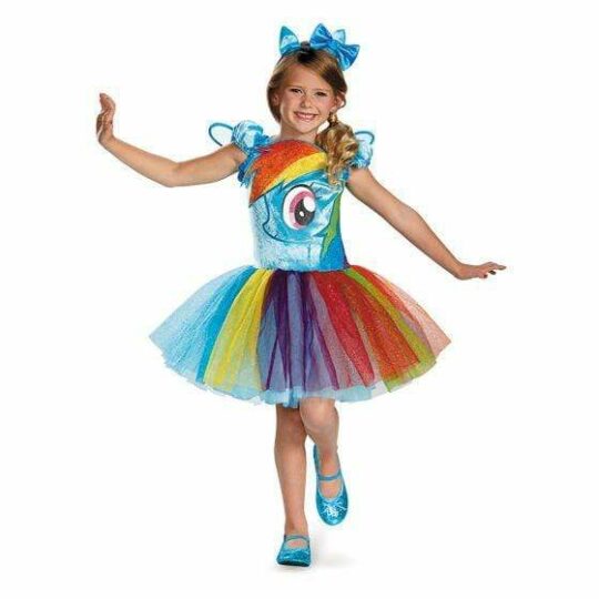 Rainbow Dash Tutu Prestige Costume Child - Party Australia