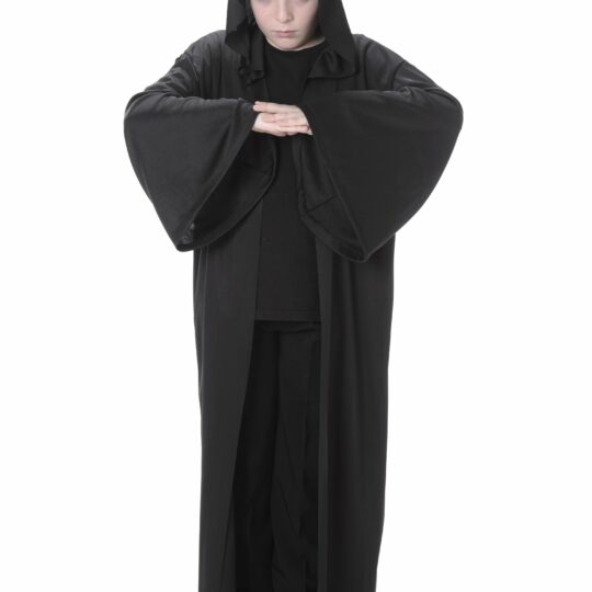 kids black hooded robe