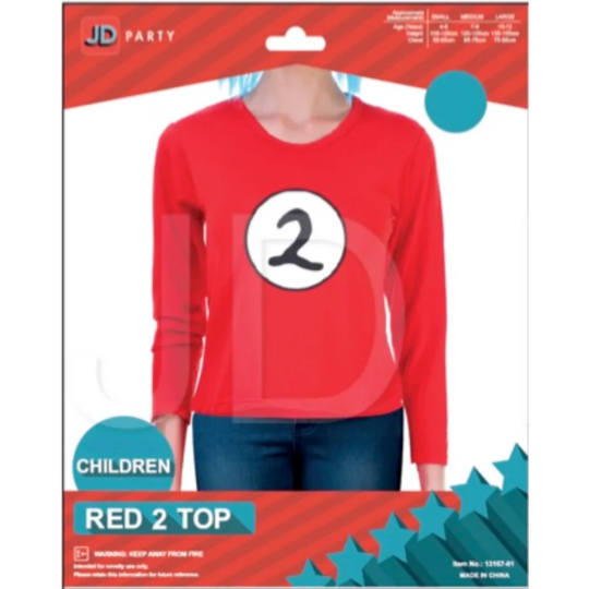 children red 2 long sleeve top