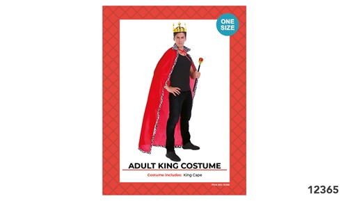 adult king costume red