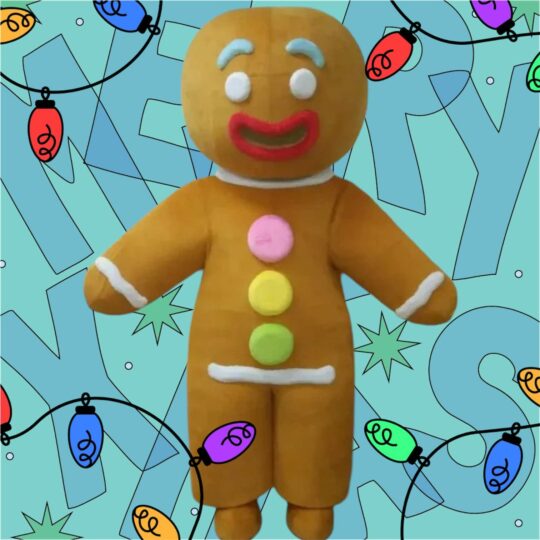 gingerbread man mascot