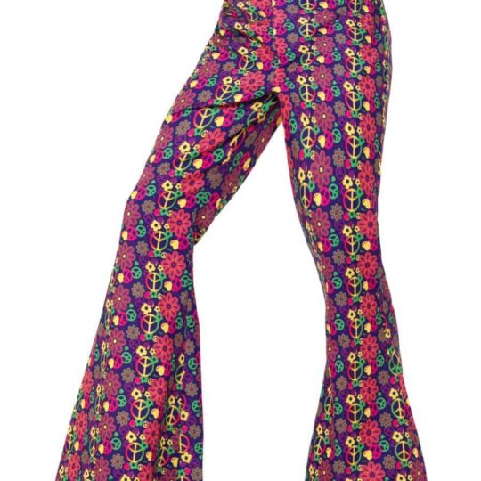 60s psychedelic cnd flared trousers, men