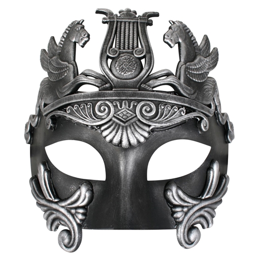 cavalli centurion black & silver eye mask