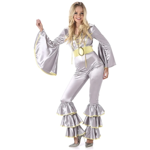 silver disco jumpsuit costume