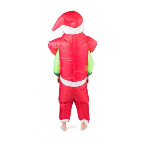 adults inflatable santa & elf costume back