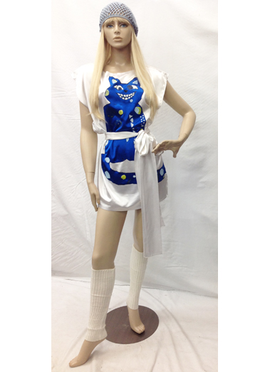 Agnetha Blue Cat Dress Short Costume Wonderland