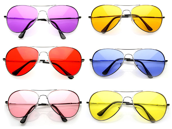 Aviator Coloured Lense Glasses