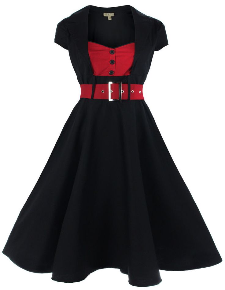 Black rockabilly dress best sale