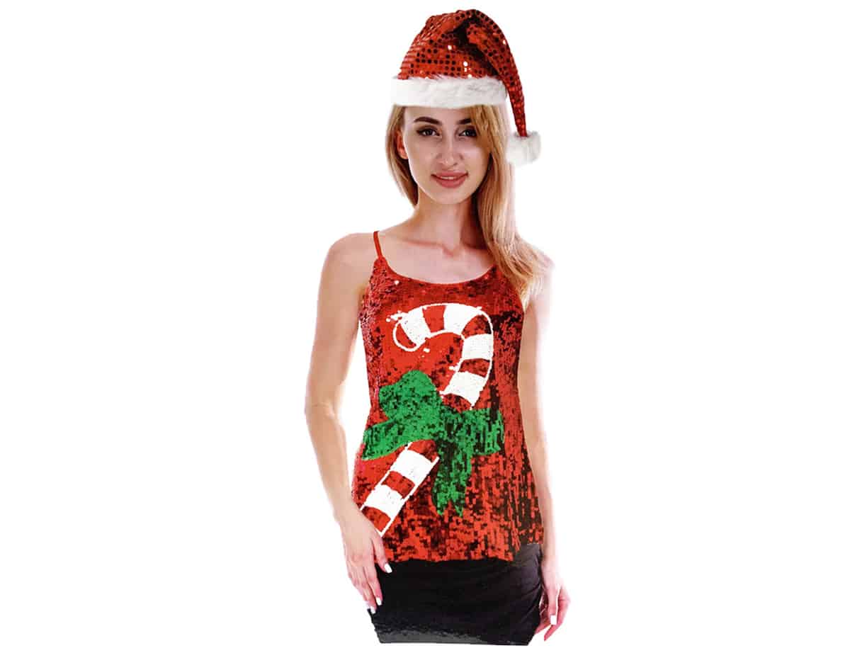 Candy Cane Sequin Singlet