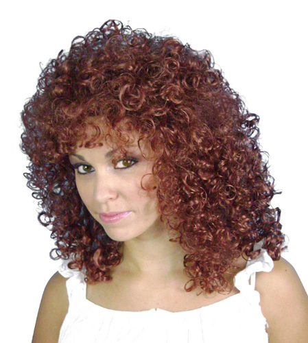 curly auburn wig