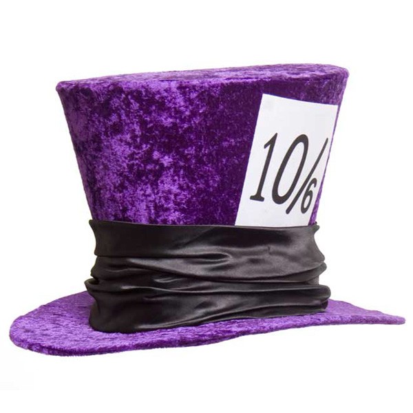 purple mad hatter hat