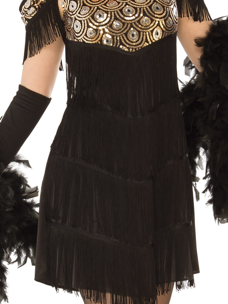 Gold Flapper Costume, Adult Front