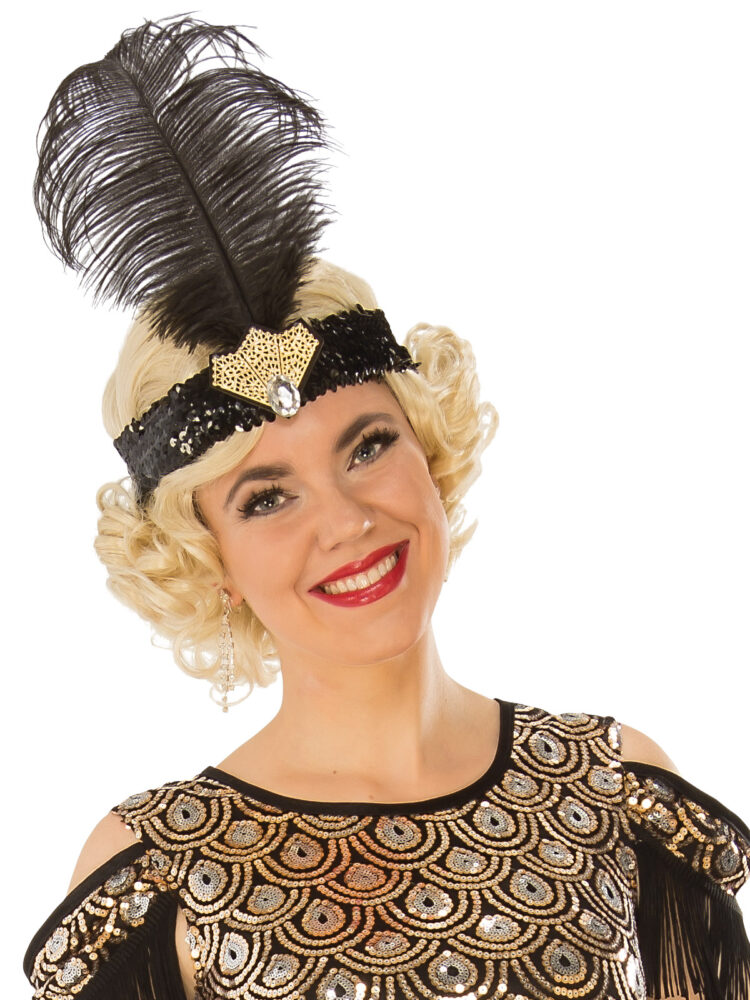 Gold Flapper Costume, Adult Headdress