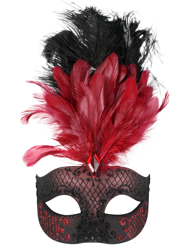 Gina Maroon Mask - Costume Wonderland