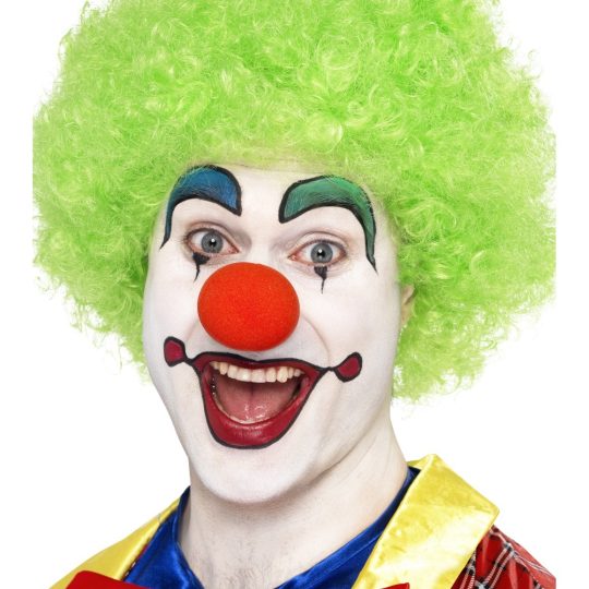 green clown afro wig