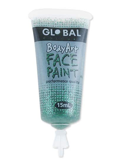 Green Glitter Face Paint 15ml Tube
