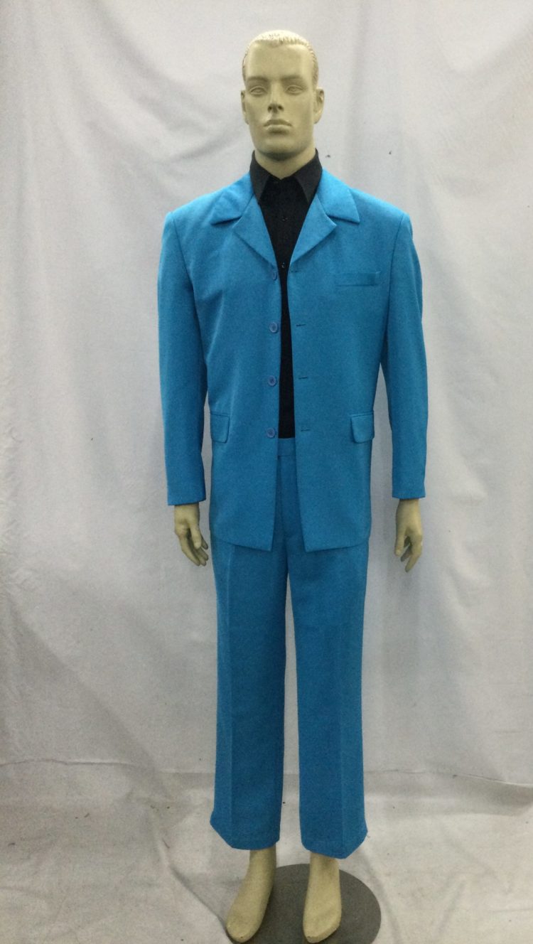 men's blue 80's suit