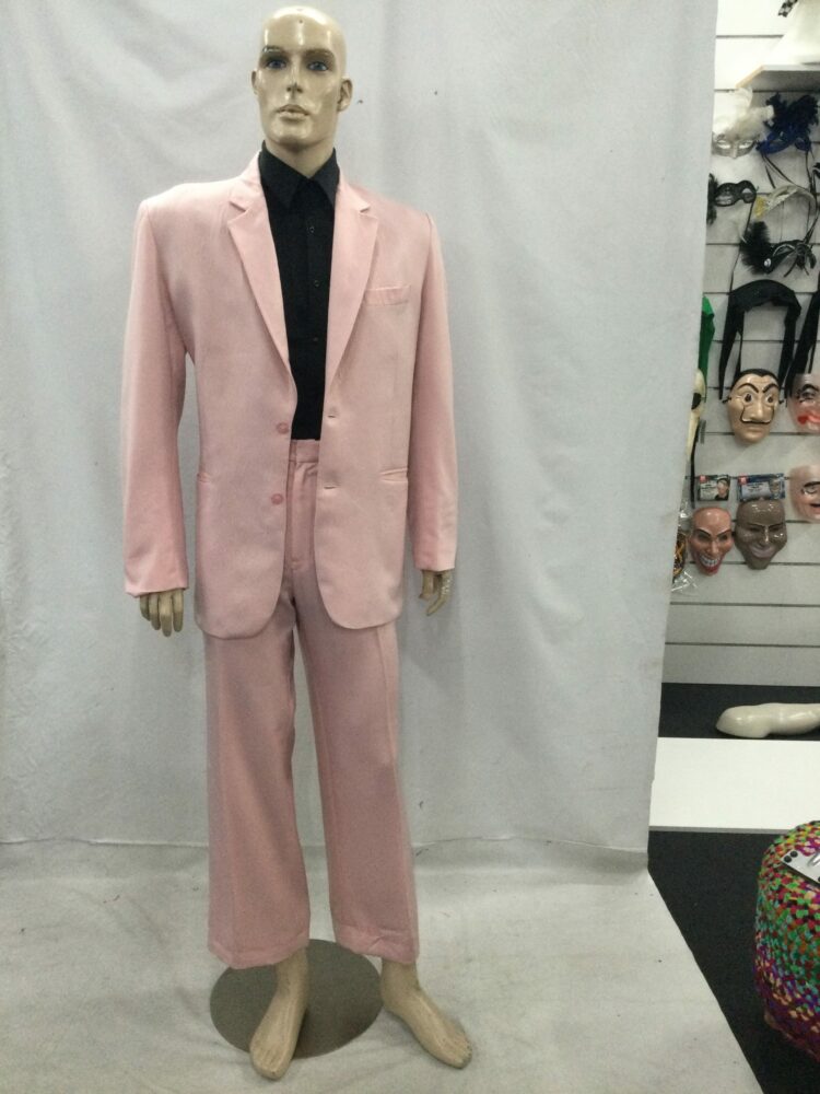 men's pink 80's suit