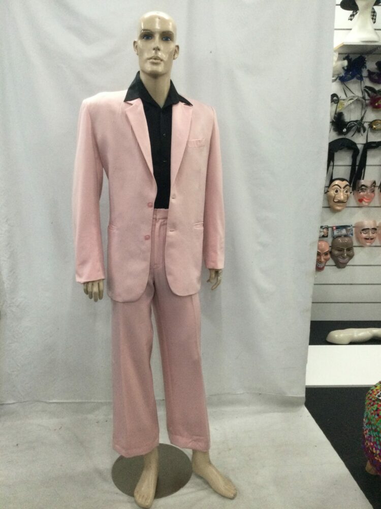 men's pink 80's suit