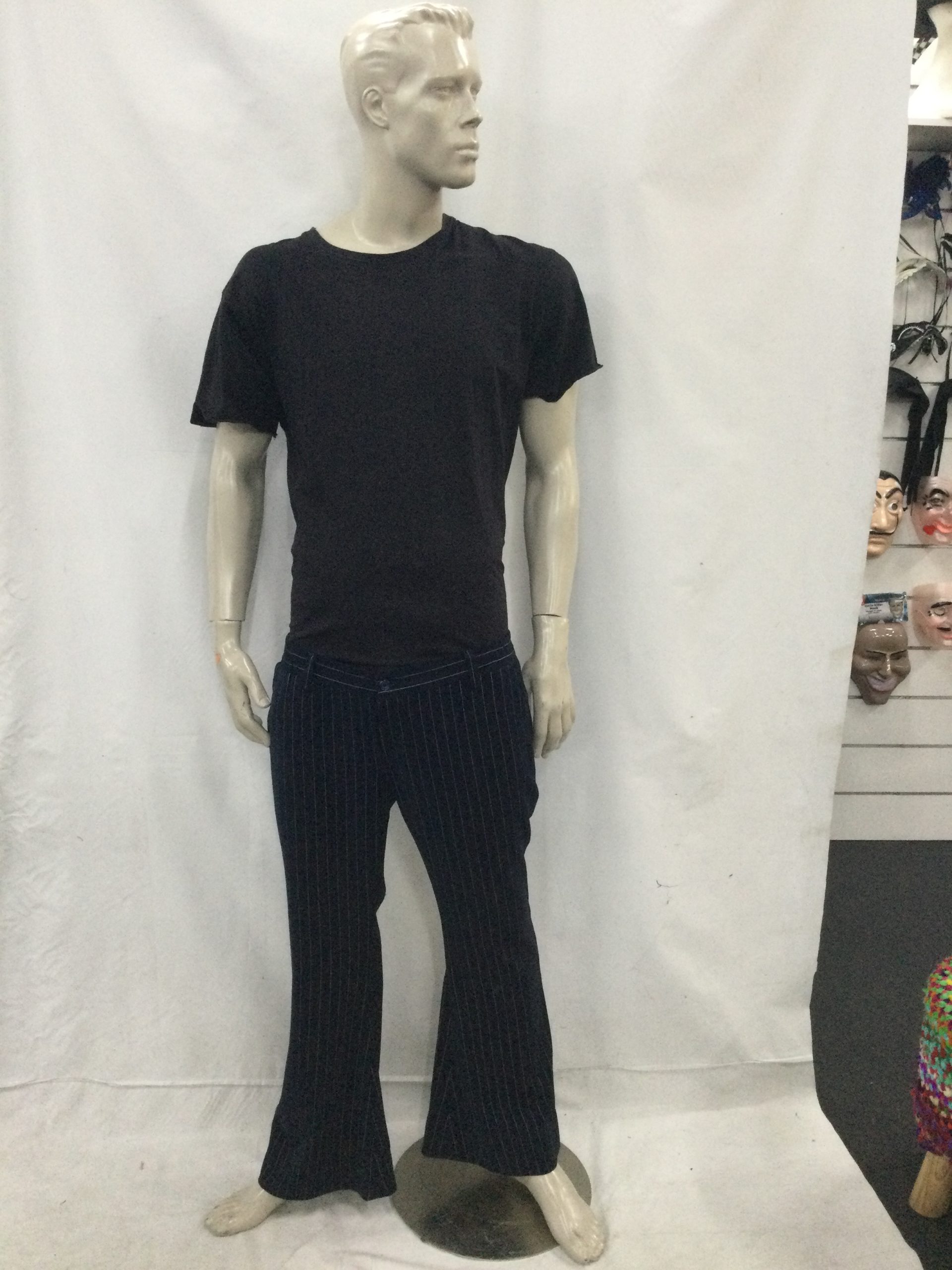 Men’s Navy Pinstripe Flares