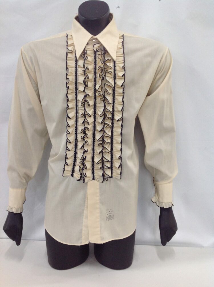 Mens 70s tuxedo shirt