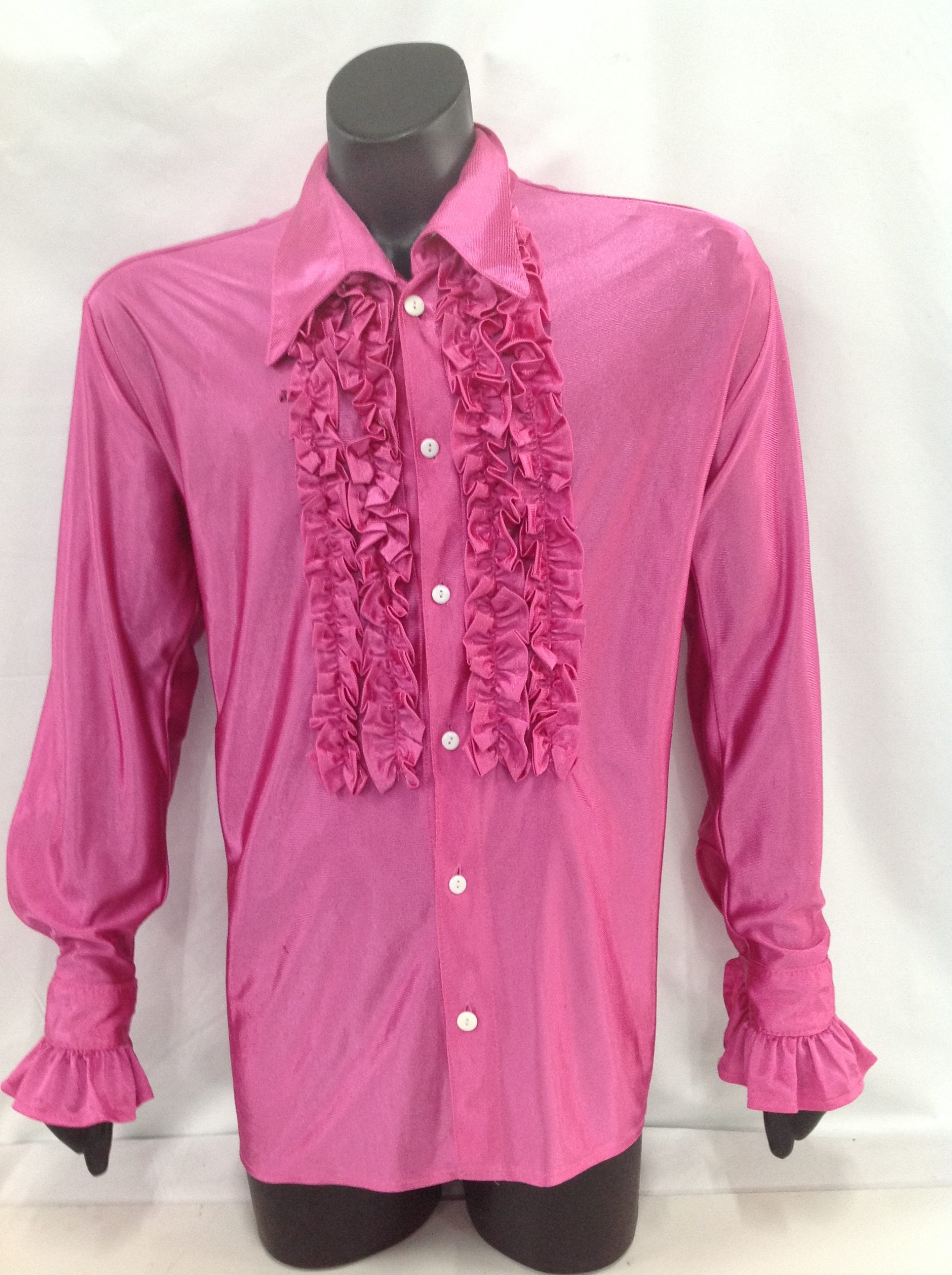 Men's Pink Tuxedo Shirt - Costume Wonderland