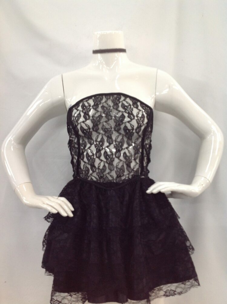 Corset Black White Lace