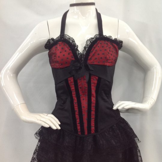 Burlesque Corset Red & Black