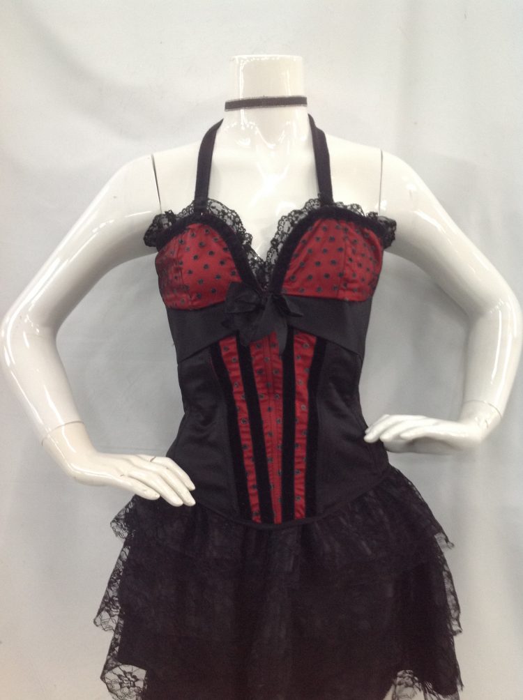 Burlesque Corset Red & Black