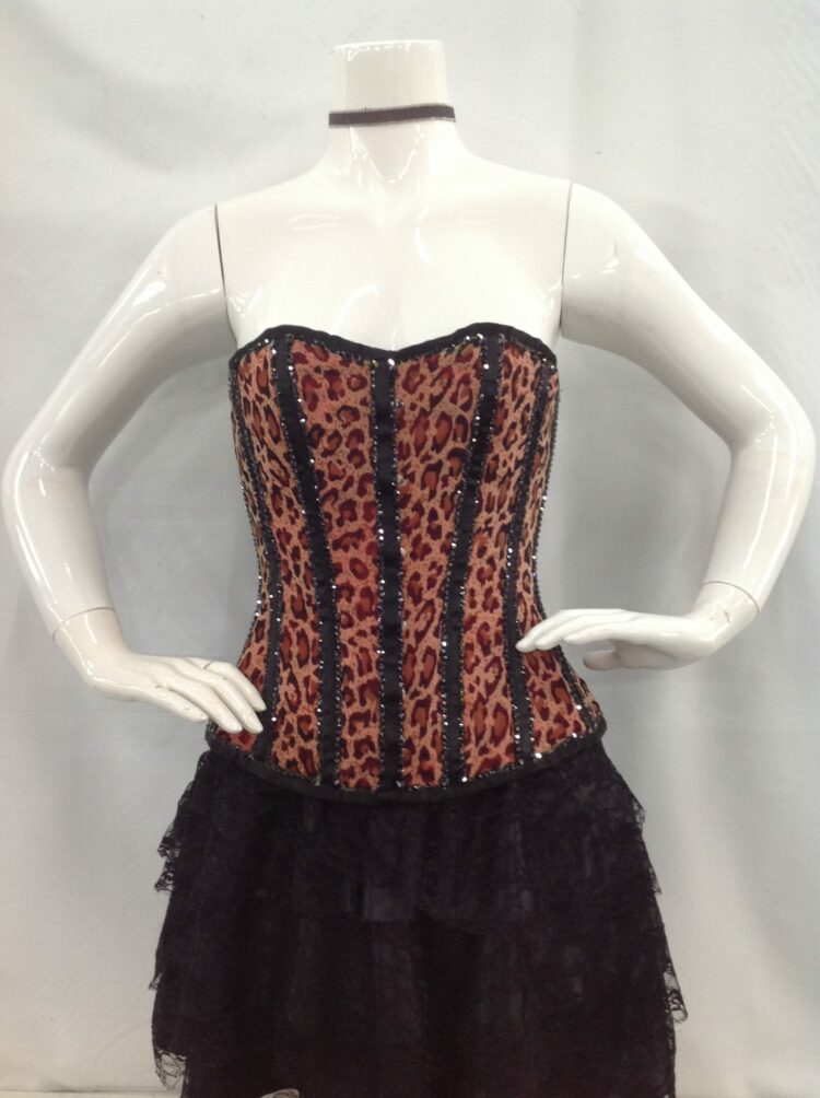 Burlesque Corset Leopard Print