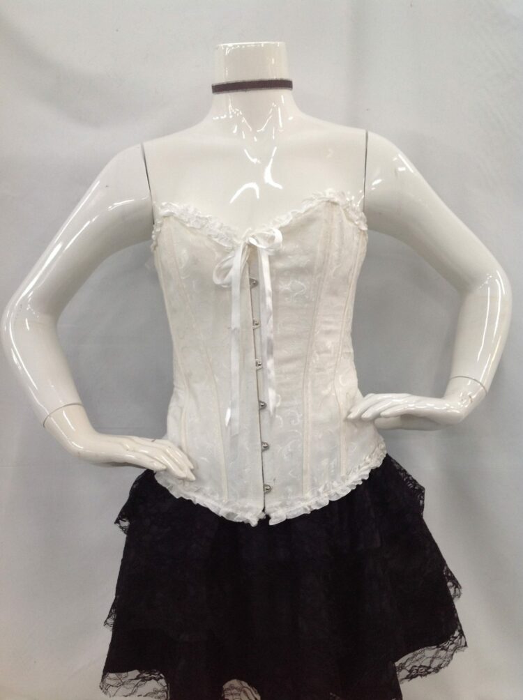 Corset White With Ribbon