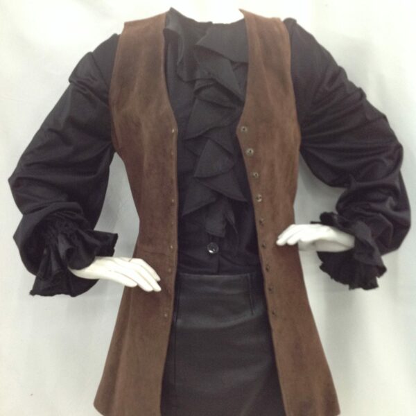 ladies brown suede vest