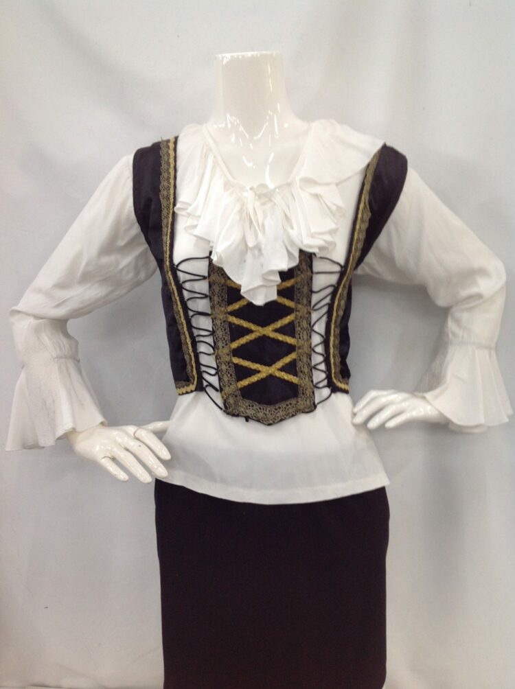 Corset Pirate Black Gold Plus Size