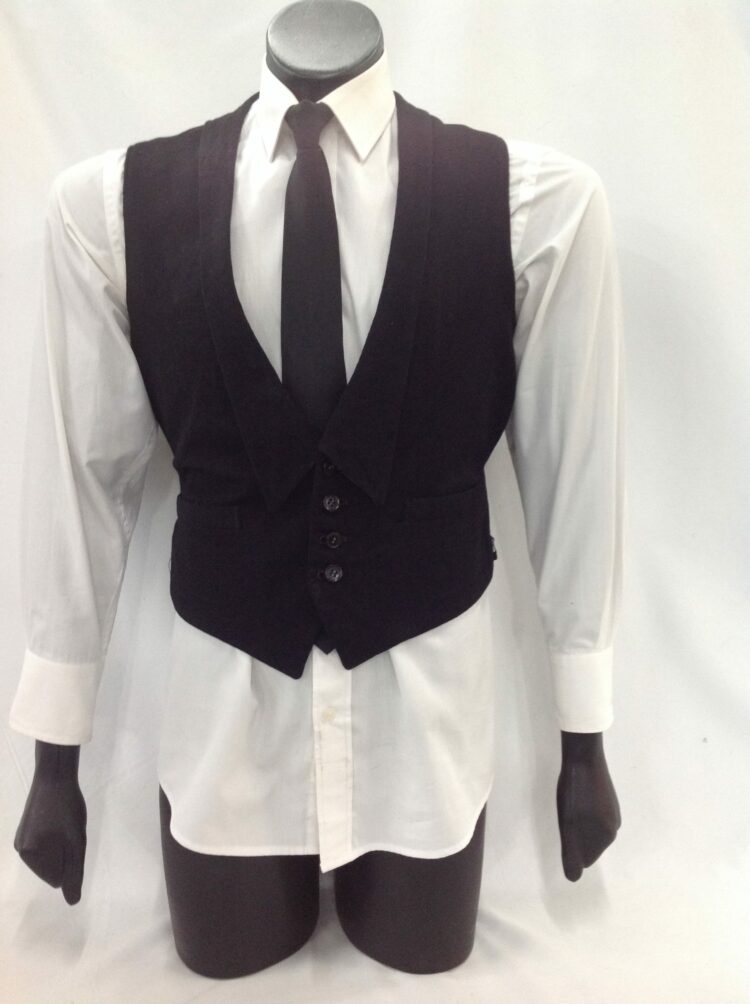 Low cut men's vest waistcoat