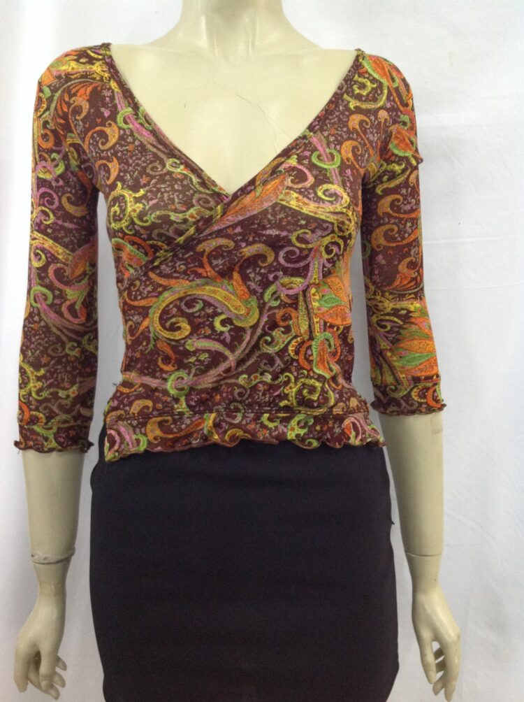 ladies paisley stretch top